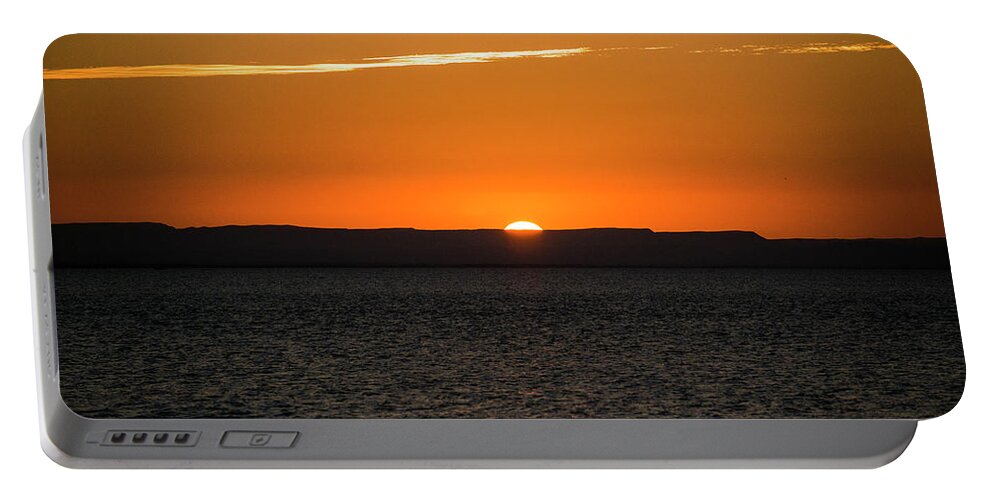 Seascape Portable Battery Charger featuring the photograph A La Paz Sunset by Matt Swinden