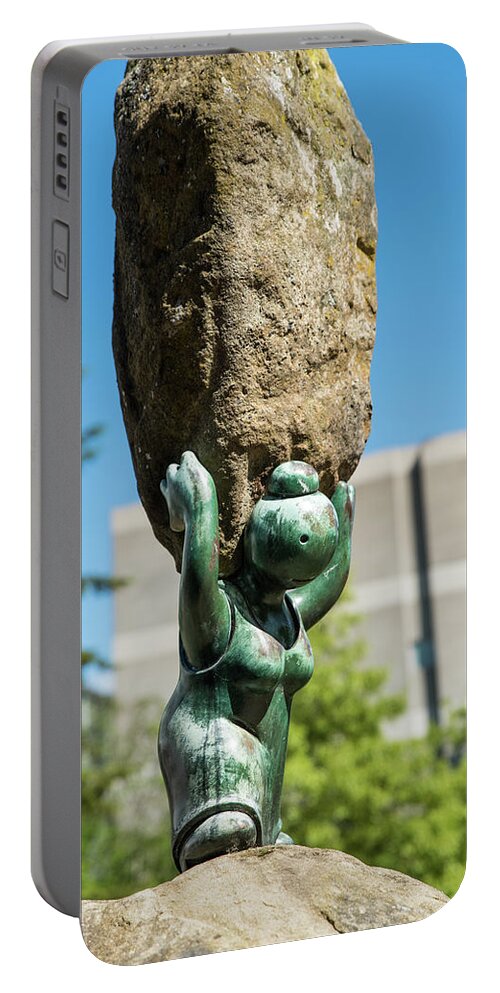 Sculpture Portable Battery Charger featuring the photograph A Load of Homework by Tom Cochran