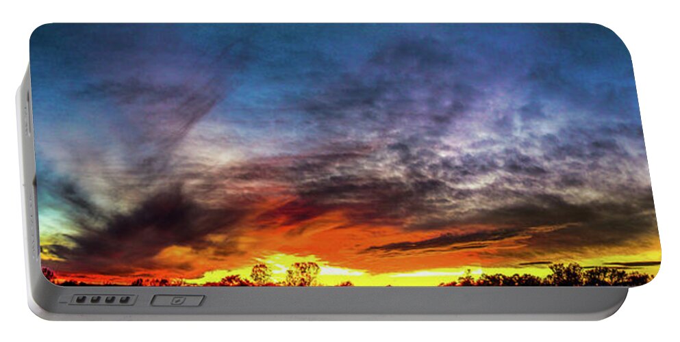 Nebraskasc Portable Battery Charger featuring the photograph A Magical Nebraska October Sunset 001 by NebraskaSC