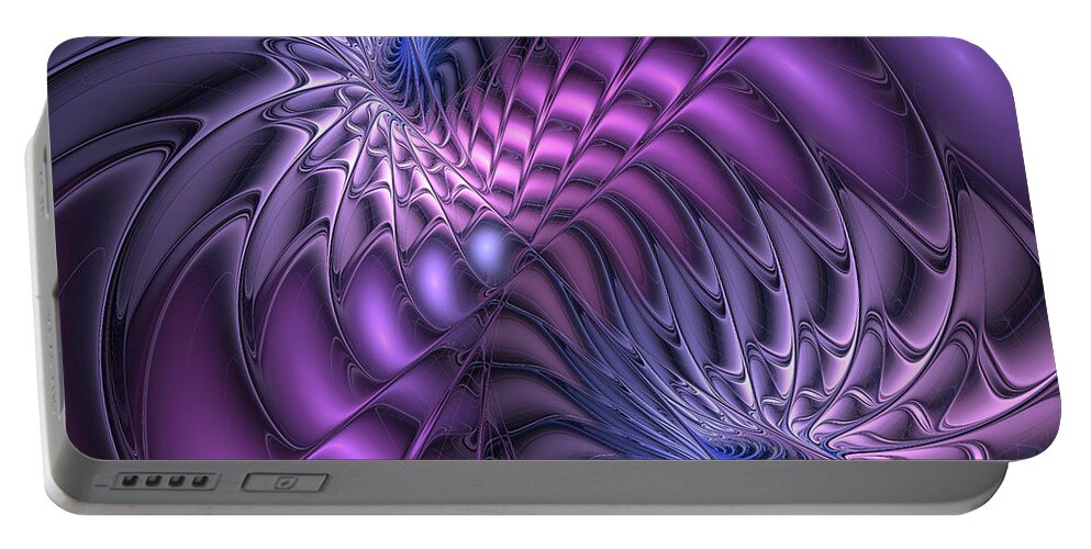 Abstract Portable Battery Charger featuring the digital art A Moment in Time by Gabiw Art