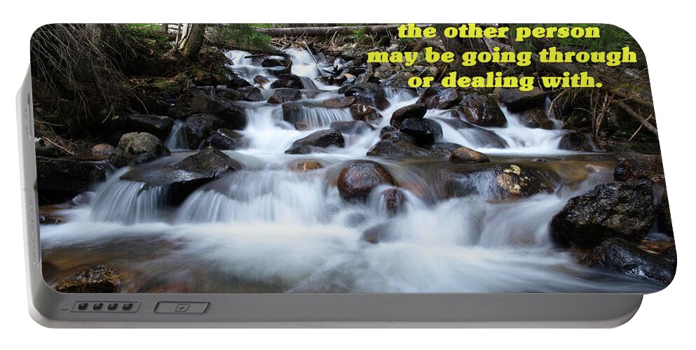 Nature Portable Battery Charger featuring the photograph A Mountain Stream Situation 2 by DeeLon Merritt
