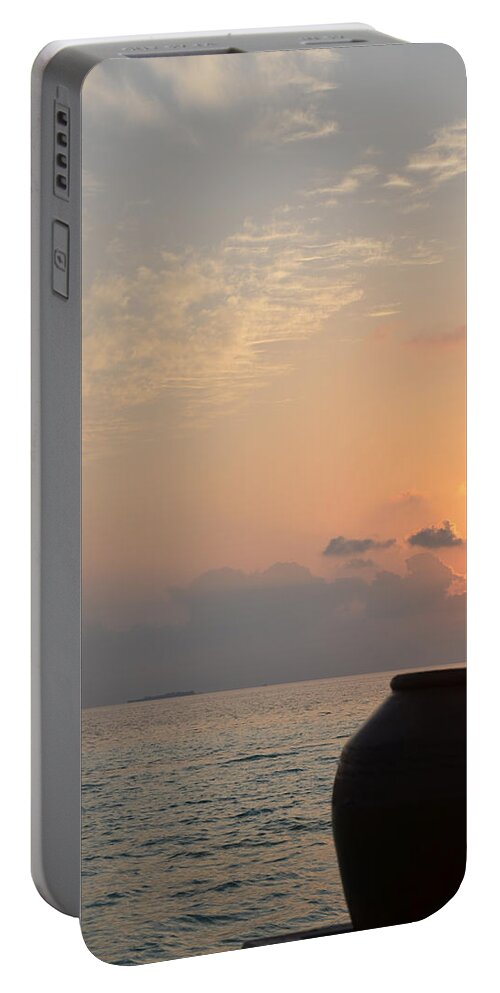 Sunrise Portable Battery Charger featuring the photograph A New Beginning by Corinne Rhode