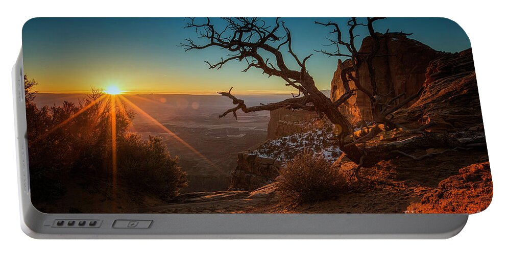 Moab Portable Battery Charger featuring the photograph A New Day Dawns by Kristal Kraft