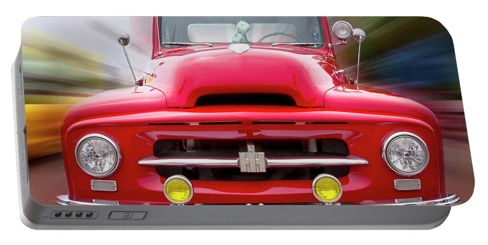 Photography Portable Battery Charger featuring the photograph A Nice Red Truck by Frederic A Reinecke