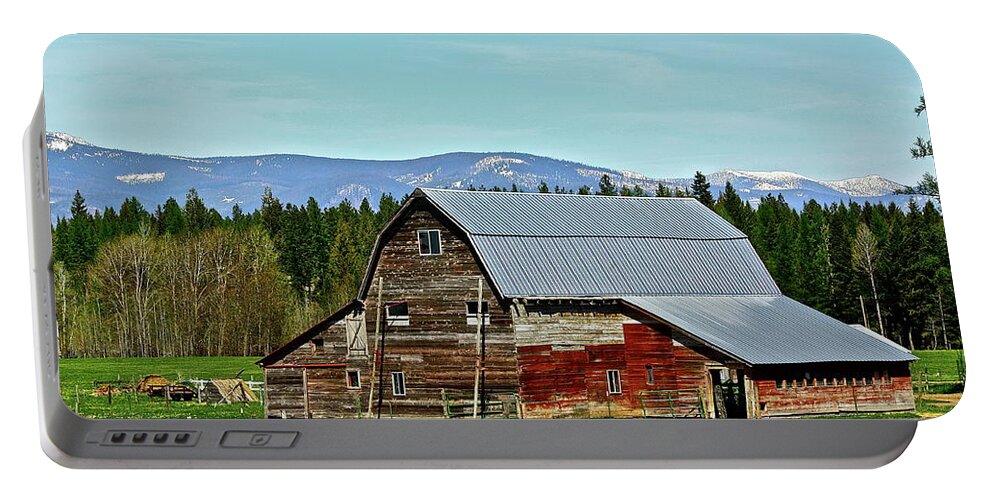 Barn Portable Battery Charger featuring the photograph A Peaceful Place by Diana Hatcher