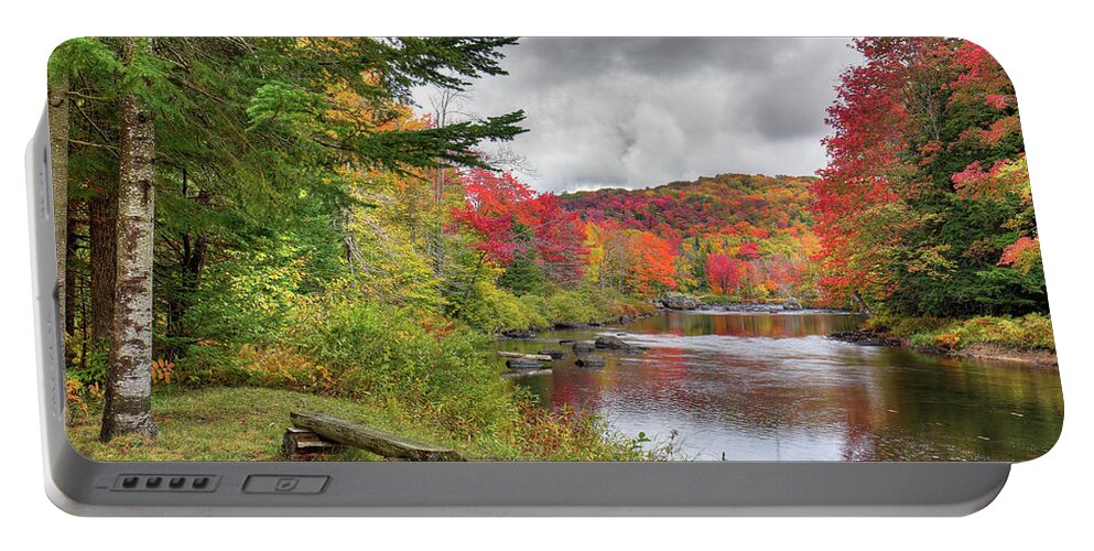 Landscapes Portable Battery Charger featuring the photograph A Place to View Autumn by David Patterson