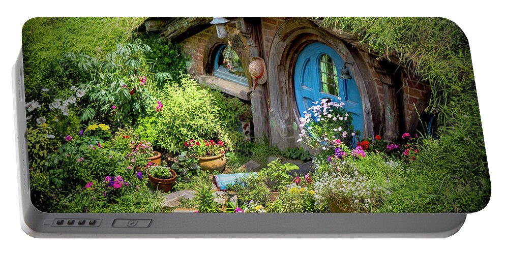 Hobbits Portable Battery Charger featuring the photograph A Pretty Hobbit Hole by Kathryn McBride