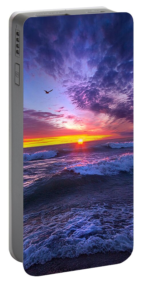 Lake Michigan Portable Battery Charger featuring the photograph A Promise of the Future by Phil Koch