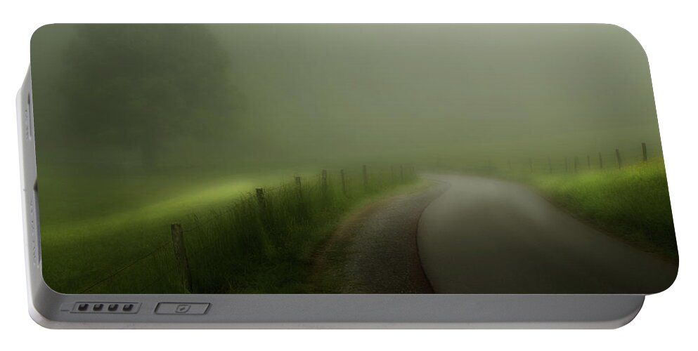 Cades Cove Portable Battery Charger featuring the photograph A Quiet Morning 2 by Mike Eingle