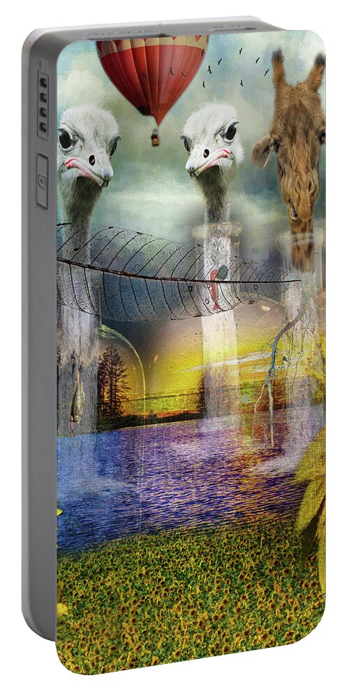 Photoshop Portable Battery Charger featuring the digital art A season of waiting by Ricardo Dominguez