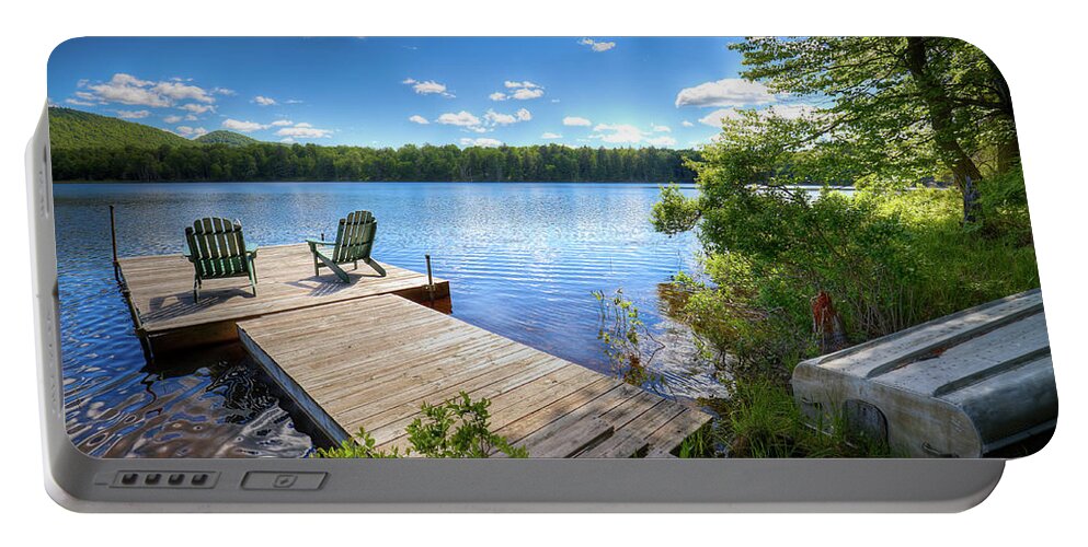 A Spring Day On West Lake Portable Battery Charger featuring the photograph A Spring Day on West Lake by David Patterson