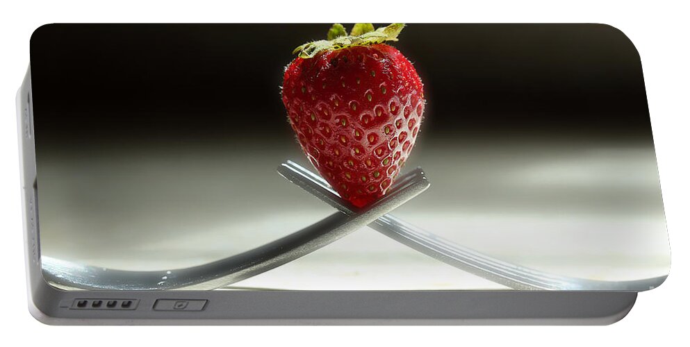 Strawberry Portable Battery Charger featuring the photograph A Strawberry For You by Michael Eingle