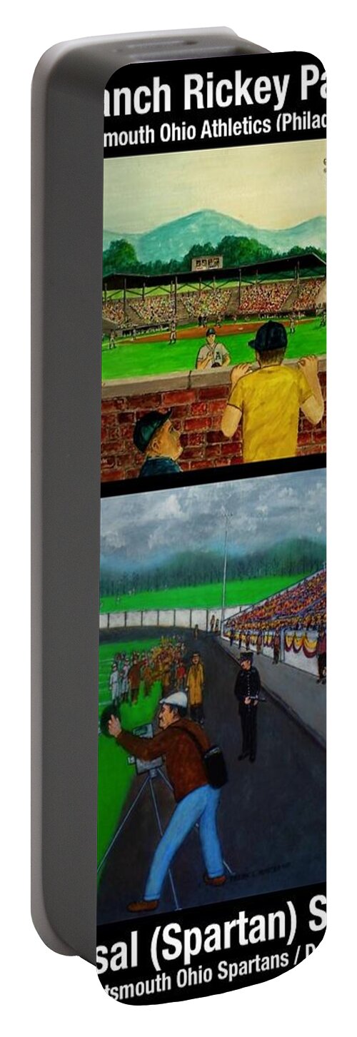 Branch Rickey Baseball Commissioner/manager/player Baseball Portable Battery Charger featuring the painting A Tale Of Two Stadiums by Frank Hunter