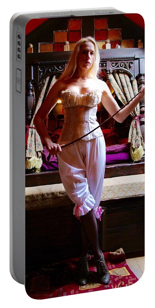 Woman Portable Battery Charger featuring the photograph A Victorian Domme by Asa Jones