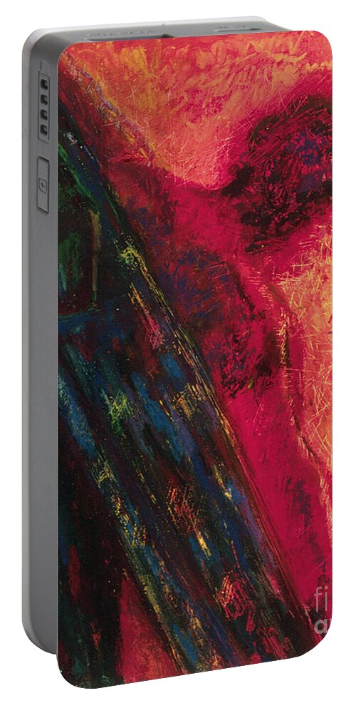 A View From Above Portable Battery Charger featuring the painting A View From Above - BGVFA by Fr Bob Gilroy SJ