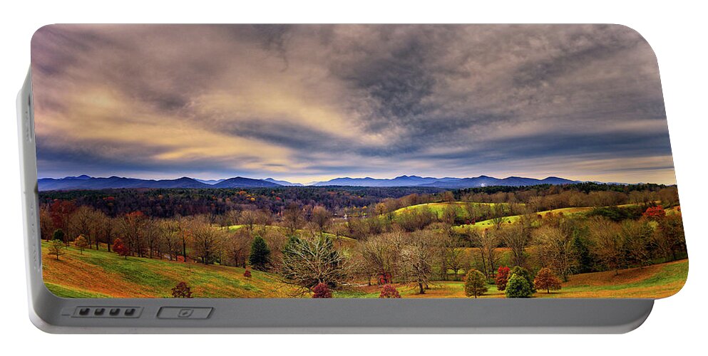 Ashville Portable Battery Charger featuring the photograph A view from the Biltmore by Robert FERD Frank