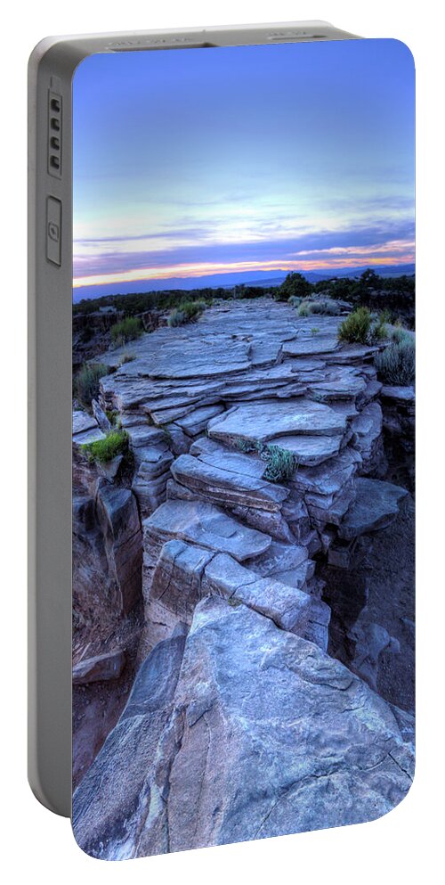 Canyon Portable Battery Charger featuring the photograph A Way Back From The Ledge by David Andersen