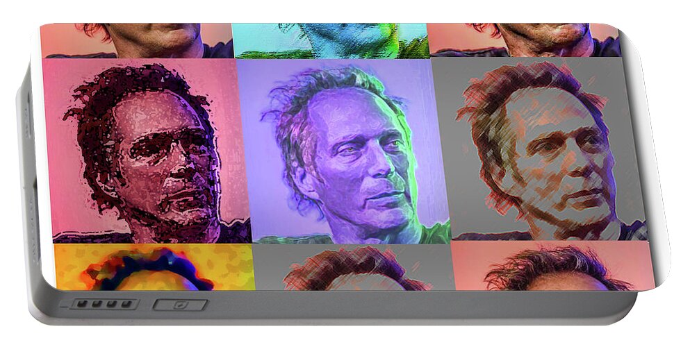 William Fichtner Portable Battery Charger featuring the painting A Work of Art by Alene Sirott-Cope