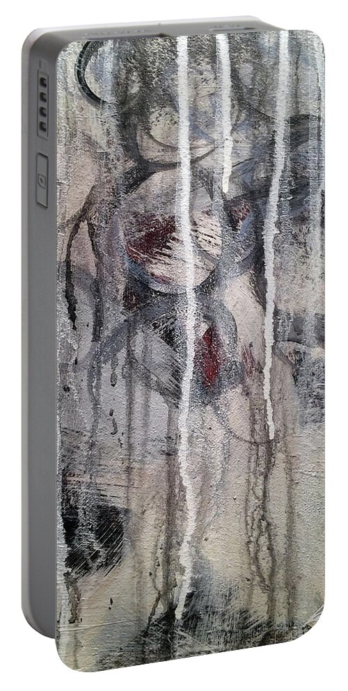 Earthy Portable Battery Charger featuring the painting A1 by Lance Headlee