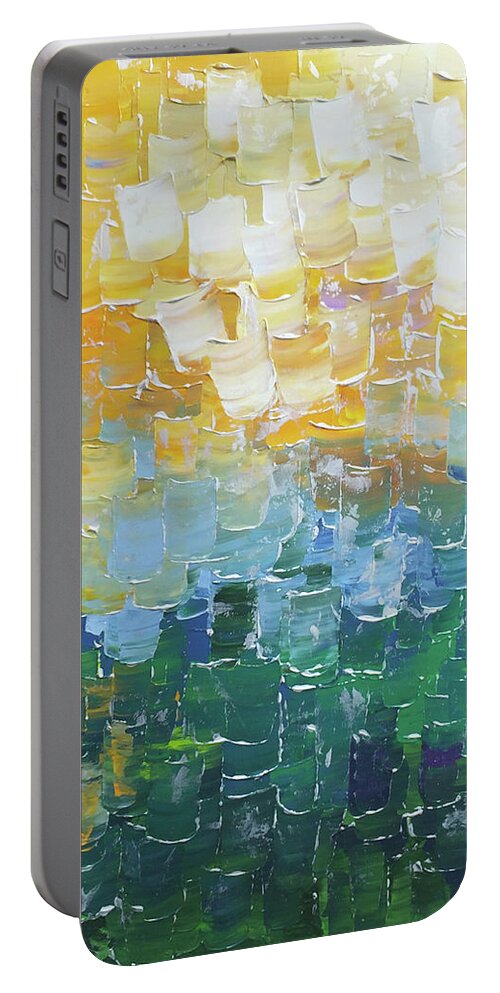 Faithful Portable Battery Charger featuring the painting Above All by Linda Bailey
