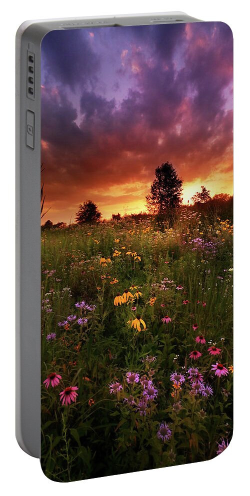 Sunset Portable Battery Charger featuring the photograph Above and Below by Rob Blair