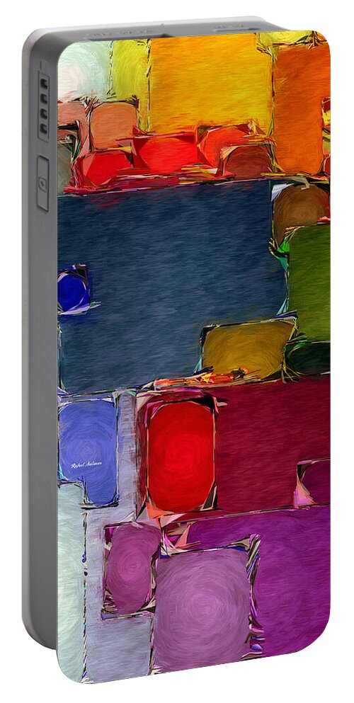 Rafael Salazar Portable Battery Charger featuring the digital art Abstract 005 by Rafael Salazar