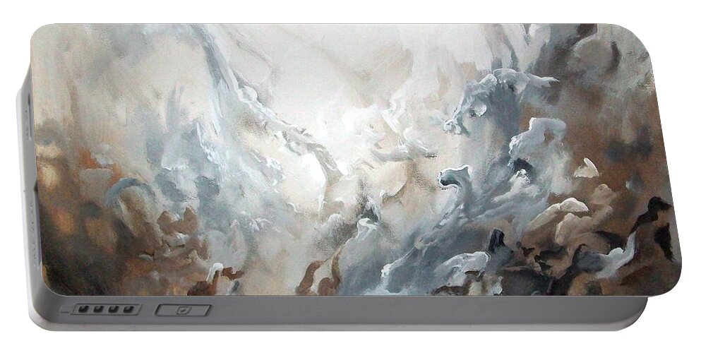 Abstract Art Portable Battery Charger featuring the painting Abstract #05 by Raymond Doward