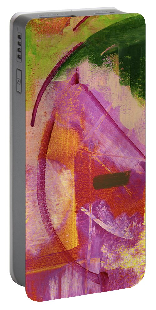 Abstract Portable Battery Charger featuring the painting Untitled 633 by Chris N Rohrbach