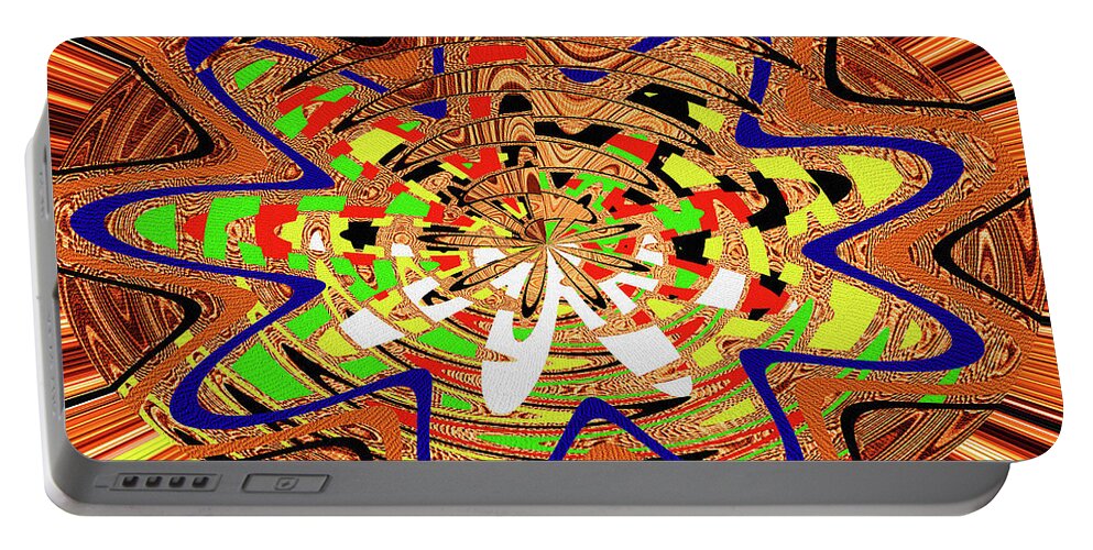 Abstract #1859drawpc Portable Battery Charger featuring the photograph Abstract #1859drawpc by Tom Janca