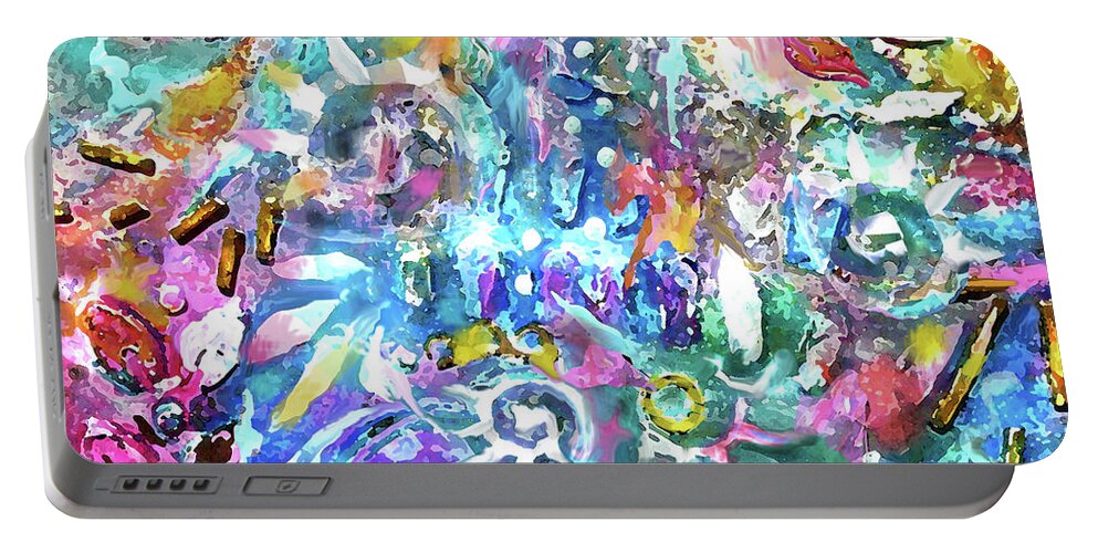 Pastel Portable Battery Charger featuring the digital art Abstract 224 by Jean Batzell Fitzgerald