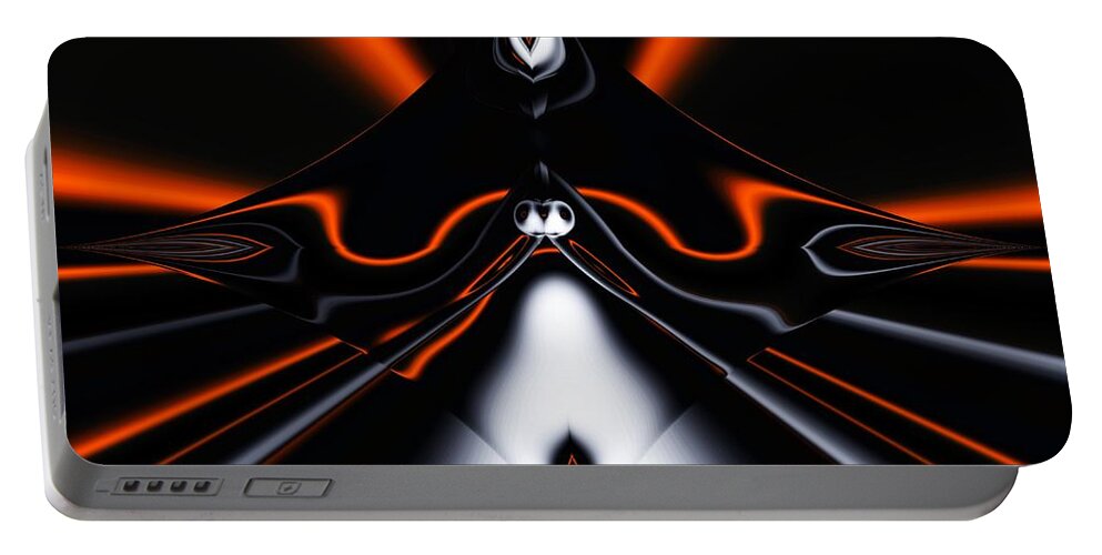 Abstract Portable Battery Charger featuring the digital art Abstract 4-22-09 by David Lane
