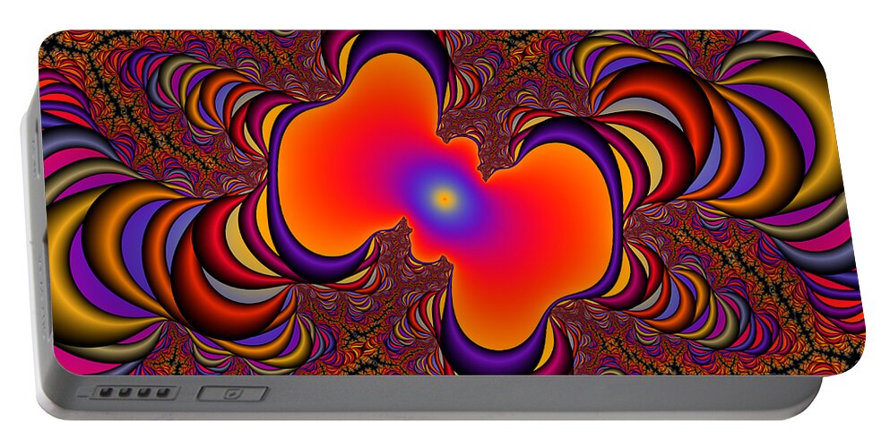 Abstract Portable Battery Charger featuring the digital art Abstract 41 by Rolf Bertram