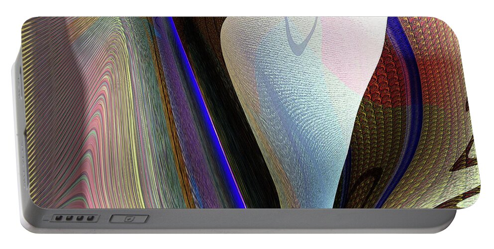 Abstract Portable Battery Charger featuring the digital art Abstract #82 by Iris Gelbart