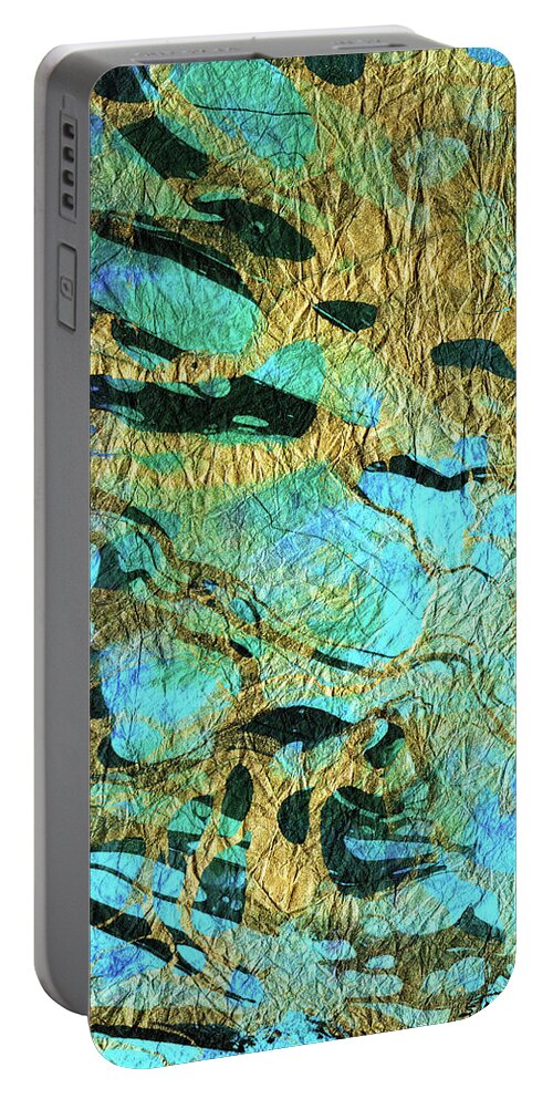 Abstract Portable Battery Charger featuring the painting Abstract Art - Deeper Visions 3 - Sharon Cummings by Sharon Cummings