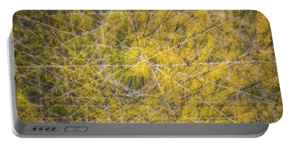 Aspens Portable Battery Charger featuring the photograph Abstract Aspens by Nancy Dunivin