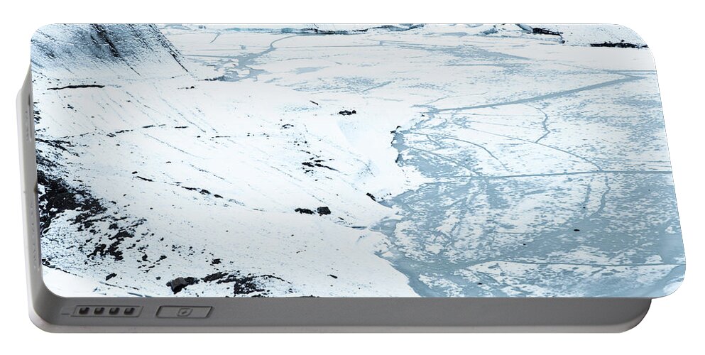 Winter Landscape Portable Battery Charger featuring the photograph Glacier Winter Landscape, Iceland with by Michalakis Ppalis