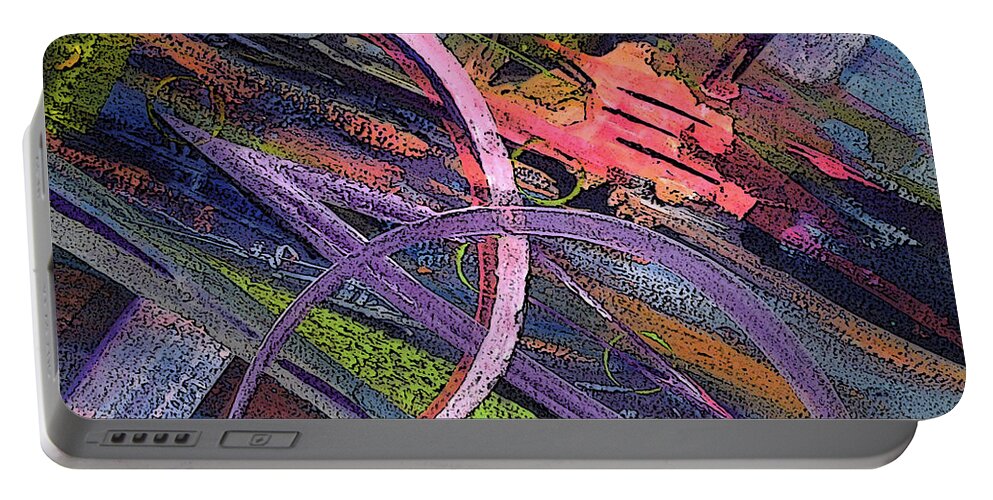 Abstract Art Portable Battery Charger featuring the digital art Abstract Blast by Kim Shuckhart Gunns