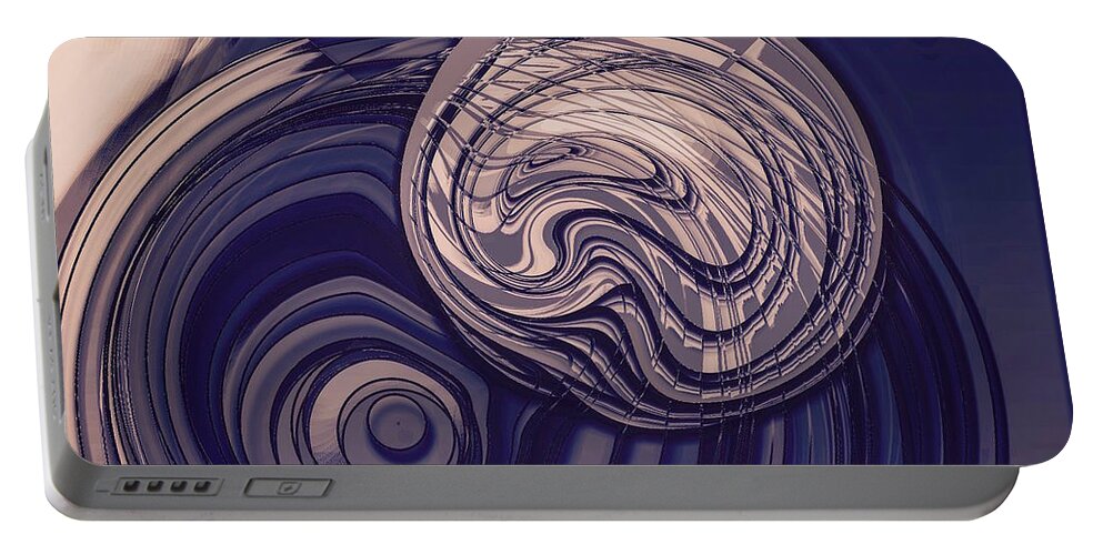 Bubbles Portable Battery Charger featuring the digital art Abstract Bubbles by Marko Sabotin