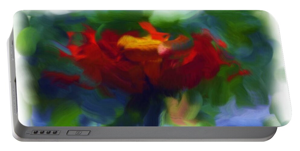 Abstract Portable Battery Charger featuring the photograph Abstract Flower Expressions 2 by Robyn King