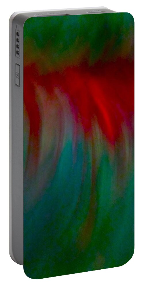 Photograph Of Painting Portable Battery Charger featuring the mixed media Abstract flowing by Gwyn Newcombe