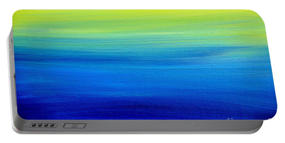 Abstract Portable Battery Charger featuring the painting Abstract HL112016 by Mas Art Studio