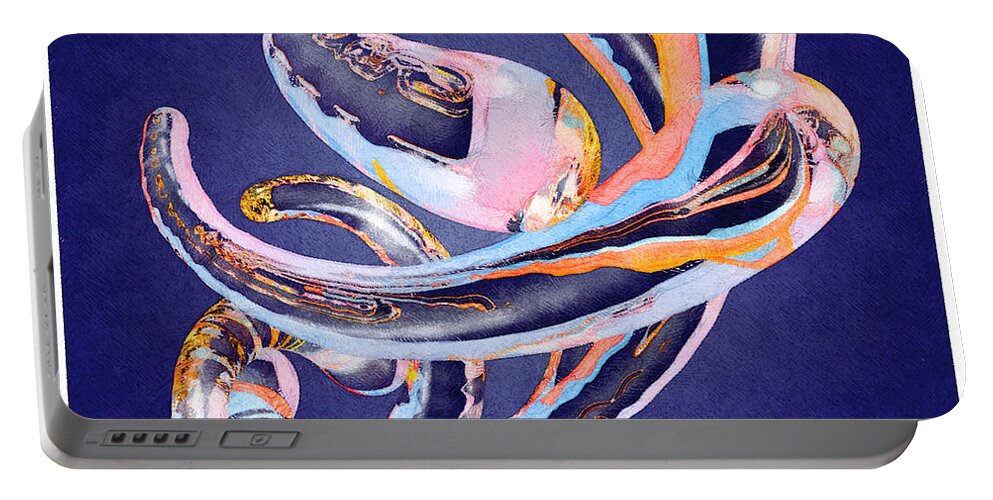Abstract Portable Battery Charger featuring the painting Abstract Number 11 by Peter J Sucy