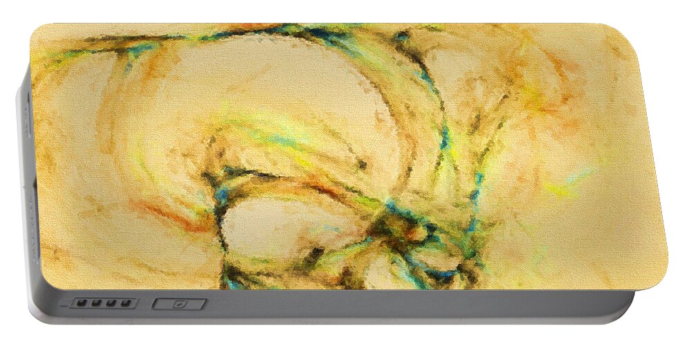 Abstract Portable Battery Charger featuring the painting Abstract of Hope by Deborah Benoit