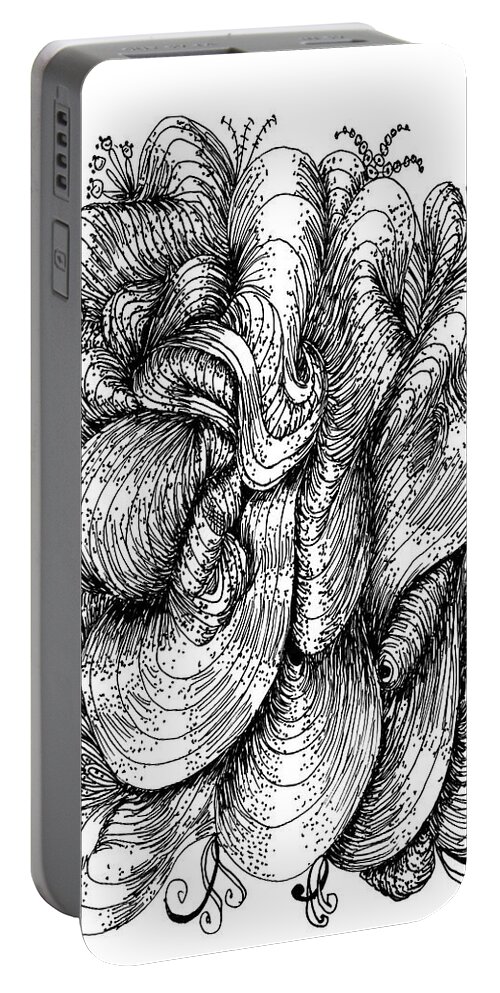 Pen Portable Battery Charger featuring the drawing Abstract by Quwatha Valentine
