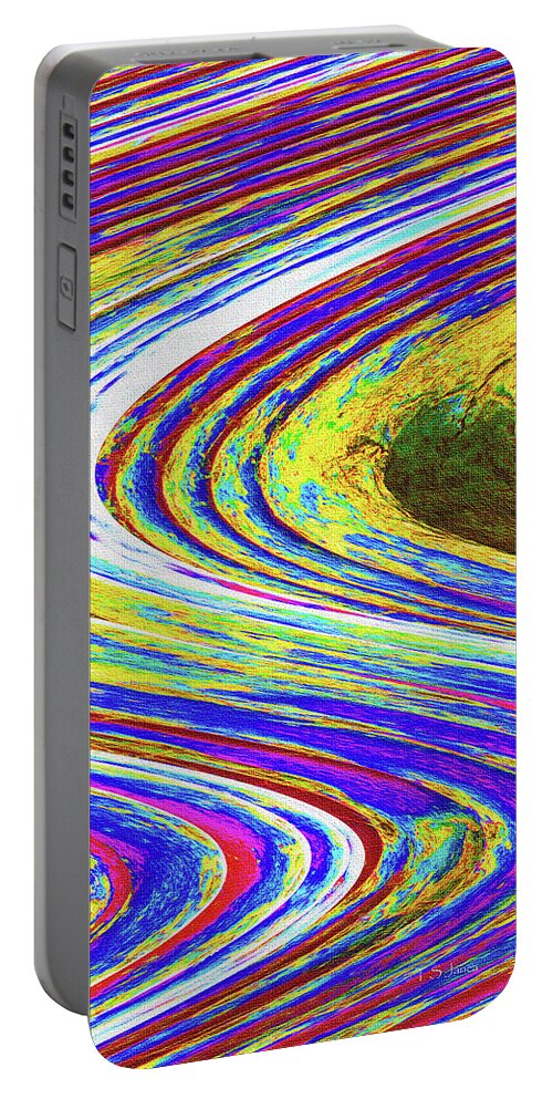Abstract Saguaro Contour Portable Battery Charger featuring the photograph Abstract Saguaro Contour by Tom Janca