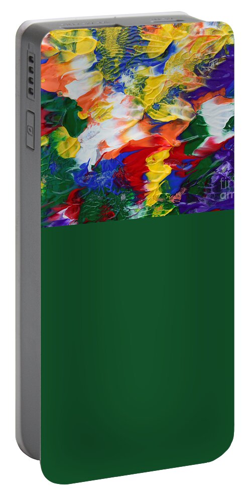 Martha Portable Battery Charger featuring the painting Abstract Series A1015AP by Mas Art Studio