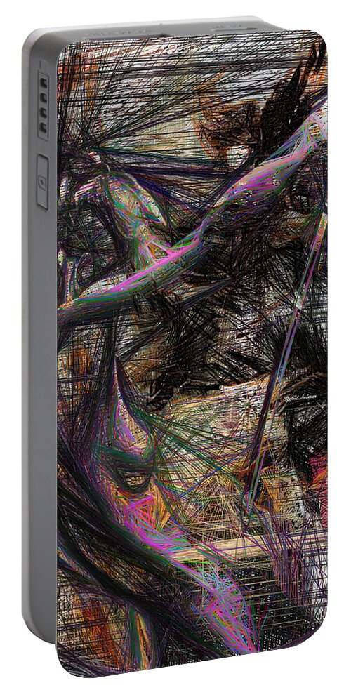 Rafael Salazar Portable Battery Charger featuring the digital art Abstract Sketch 1334 by Rafael Salazar