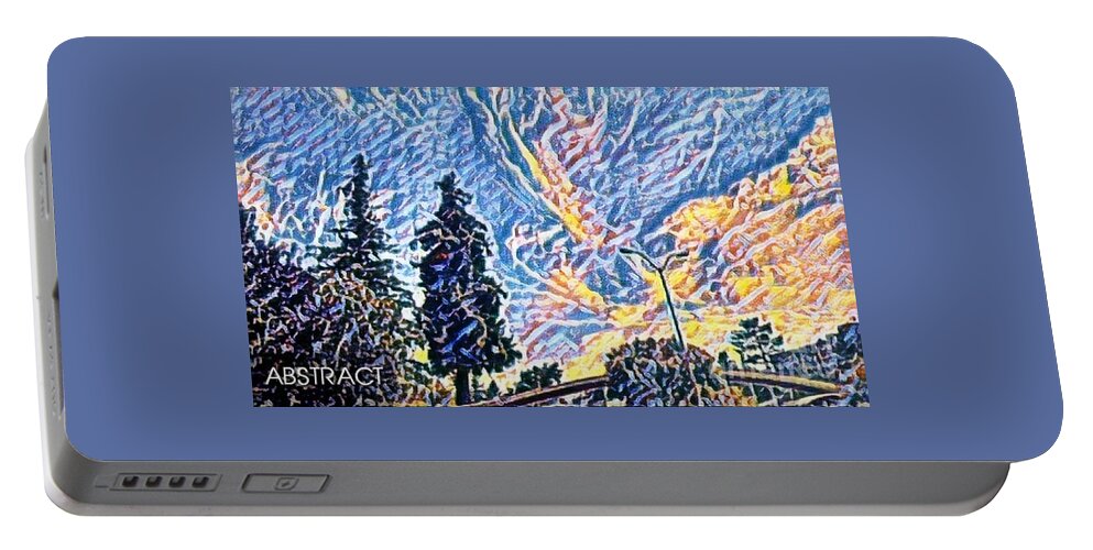 Mixedmedia Portable Battery Charger featuring the mixed media Abstract sky by Steven Wills
