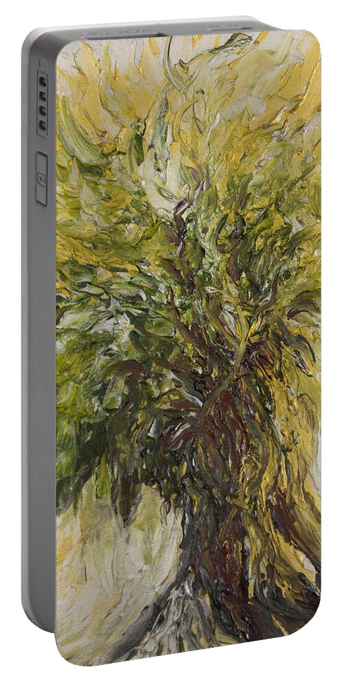 Abundance Portable Battery Charger featuring the painting Abundance Tree by Michelle Pier
