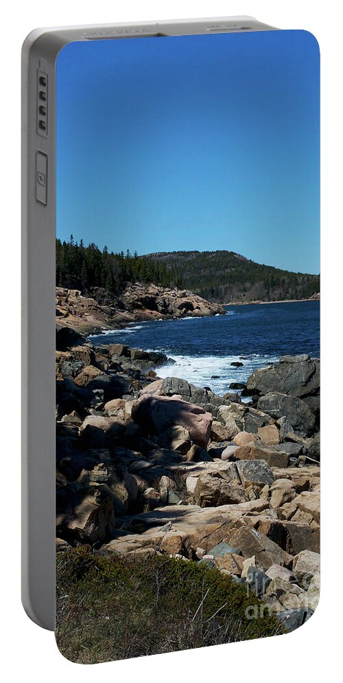 Scenic Tours Portable Battery Charger featuring the photograph Acadia Coast by Skip Willits